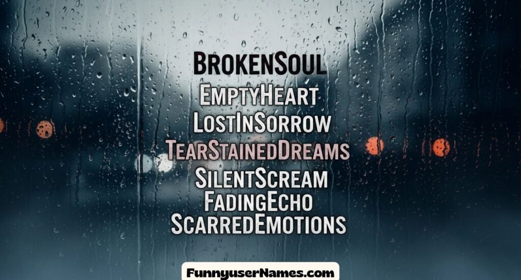 Bold Sad Usernames For Heartbreak, Emo Vibes