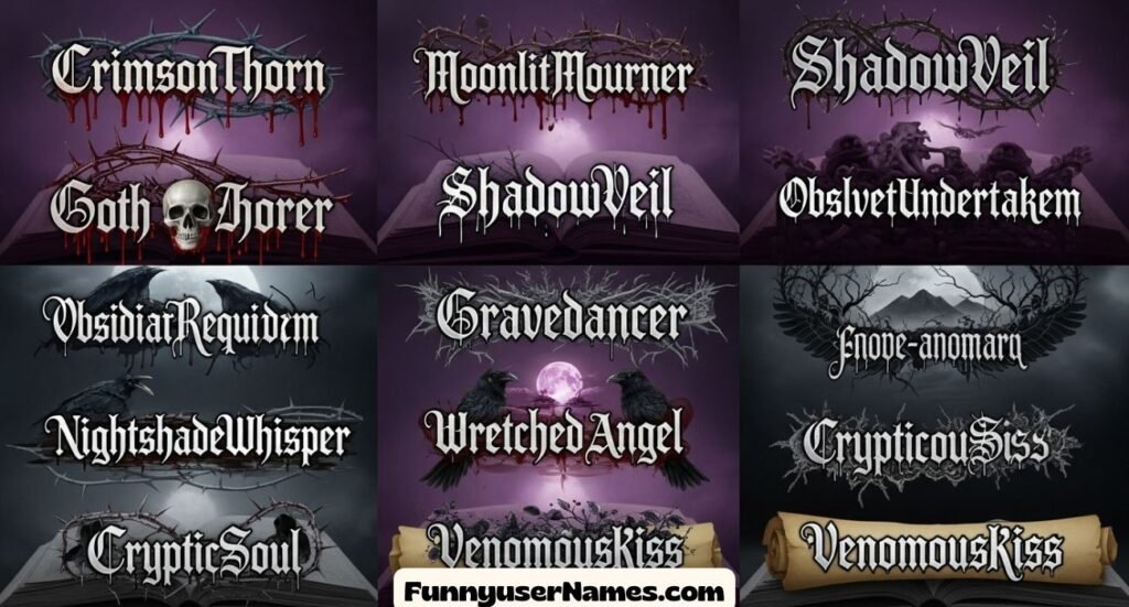 Epic Goth Usernames That Bleed Vibes