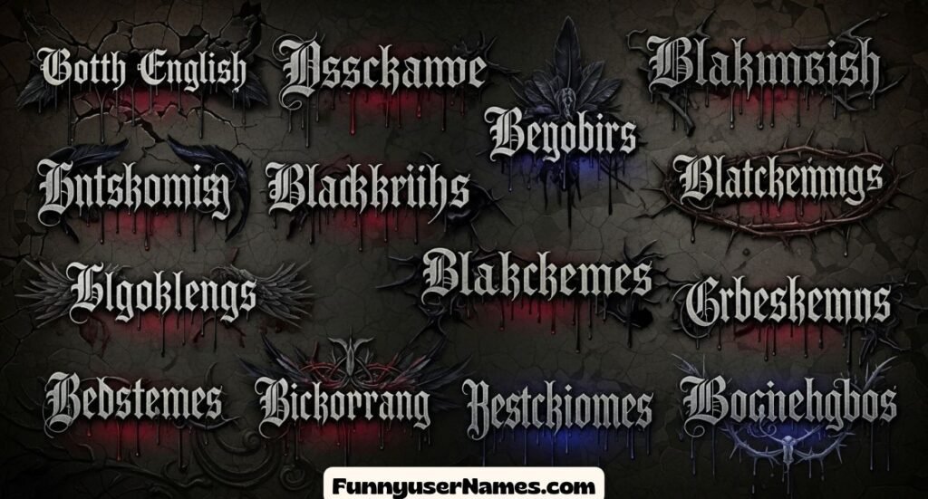 Epic Goth Usernames That Bleed Vibes