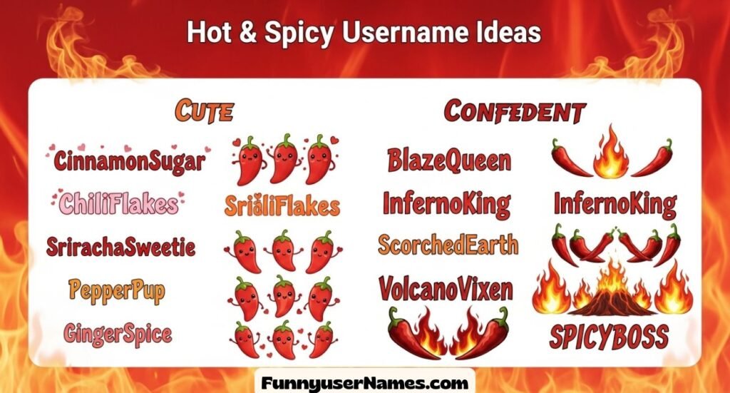 Hot & Spicy Username Ideas