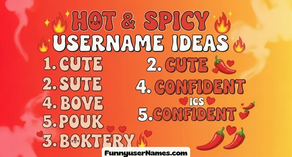 Hot & Spicy Username Ideas