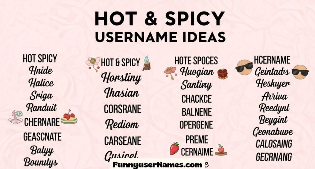 Hot & Spicy Username Ideas